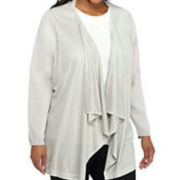 The Limited Jackets & Blazers - Light Gray Plus Size Faux Suede